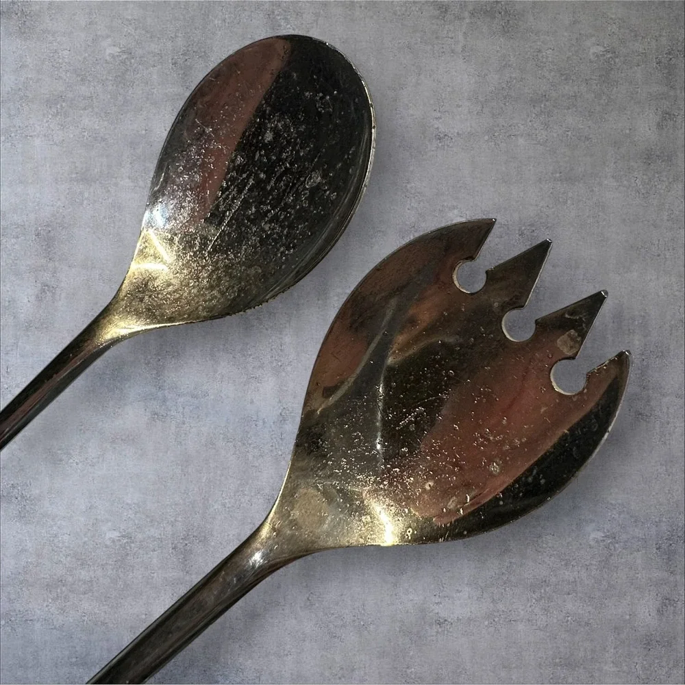 Vintage‎ Italy Silverplated Salad Serving Set 12
